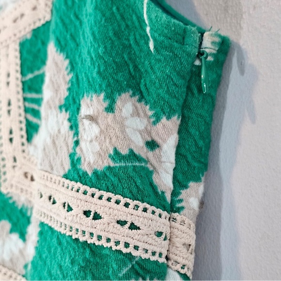 Anthropologie MAEVE Boho Green Floral Dress Sz. 8 - Picture 10 of 13